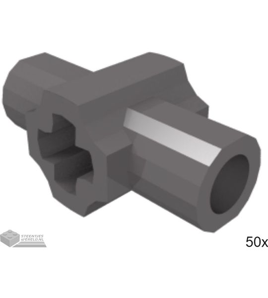 50x LEGO 24122 Technic connector Donker blauwgrijs, 50 stuks