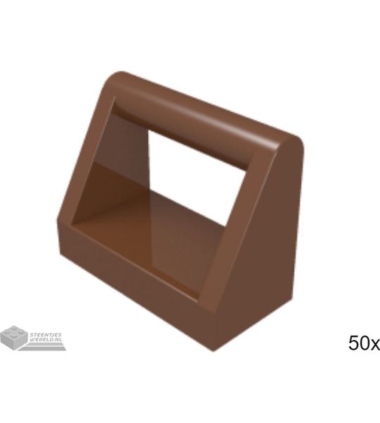 50x LEGO 2432 Roodbruin Tegel aangepast, 50 stuks