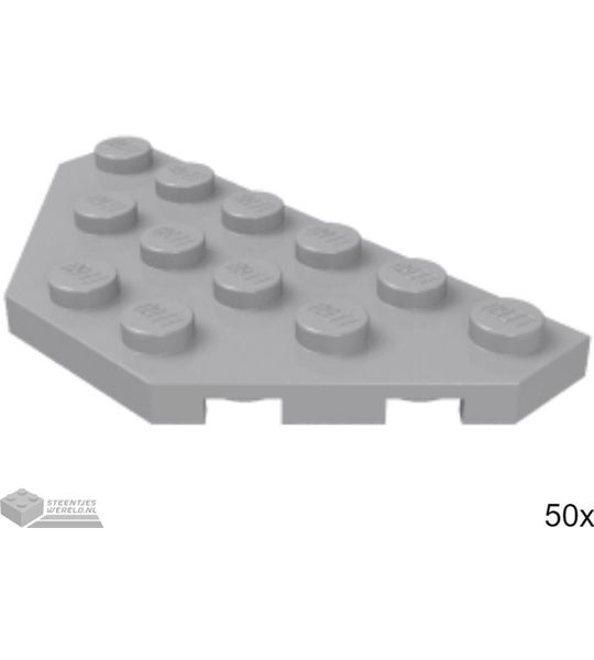 50x LEGO 2419 Licht blauwgrijs, 50 stuks