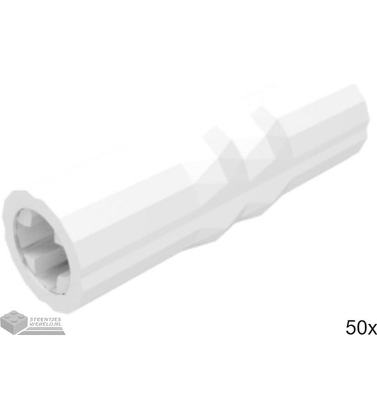 50x LEGO 18948 Technic connector Wit, 50 stuks
