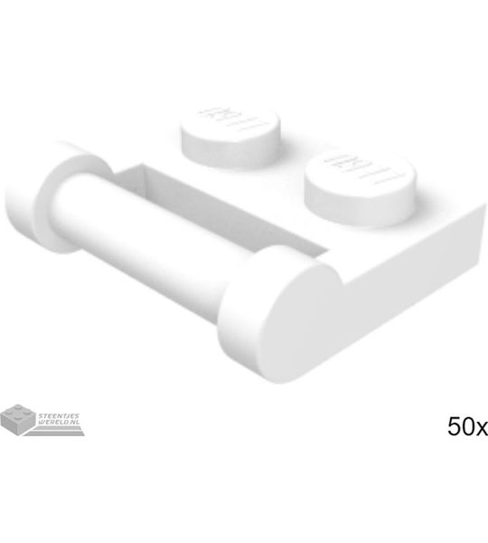 50x LEGO 48336 Wit, Plaat aangepast, 50 stuks