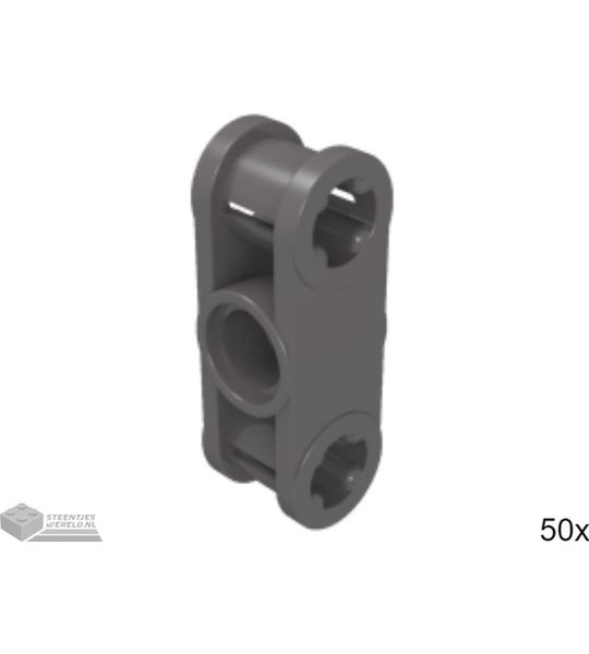 50x LEGO 32184 Technic connector Donker blauwgrijs, 50 stuks