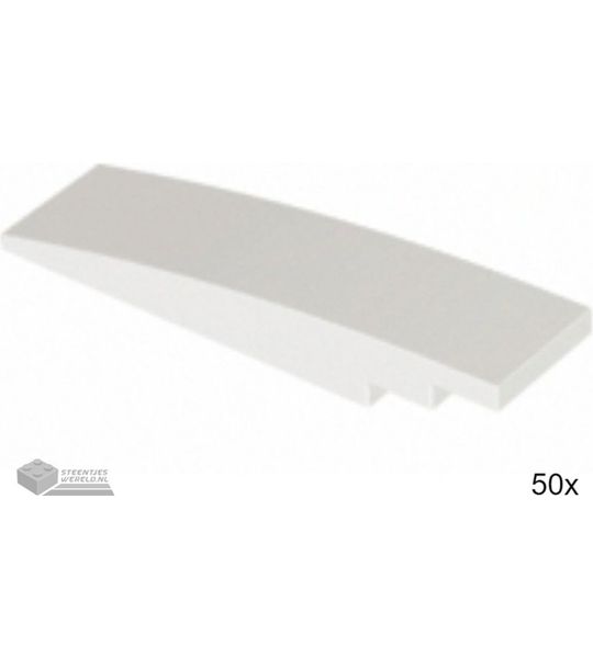 50x LEGO 42918 Dakpan gebogen Wit, 50 stuks