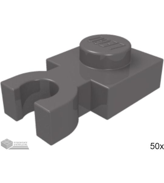 50x LEGO 4085c Donker blauwgrijs, Plaat aangepast, 50 stuks