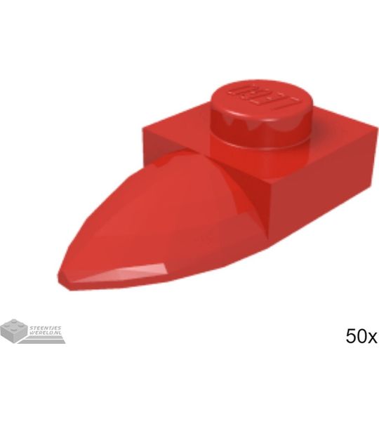 50x LEGO 49668 Rood, Plaat aangepast, 50 stuks
