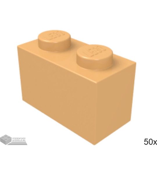 50x LEGO 3004 Steen 1x2 Medium noga, 50 stuks