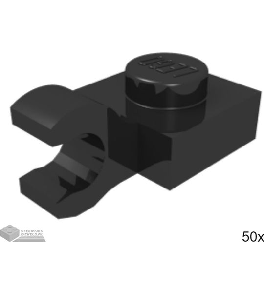 50x LEGO 61252 Zwart, Plaat aangepast, 50 stuks