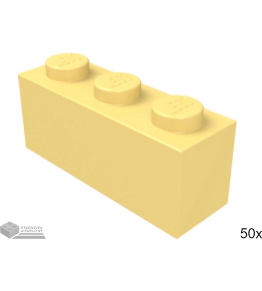 50x LEGO 3622 Steen 1x3 Fel lichtoranje, 50 stuks