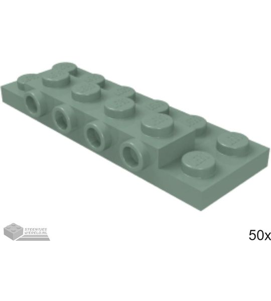 50x LEGO 87609 Zandgroen, Plaat aangepast, 50 stuks