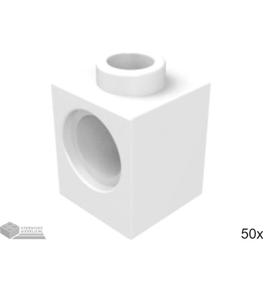 50x LEGO 6541 Technic steen Wit, 50 stuks