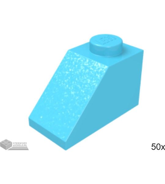 50x LEGO 3040 Donker azuur, 50 stuks