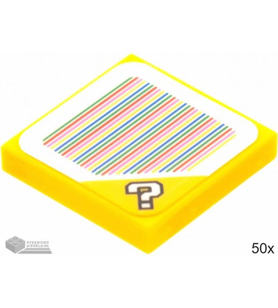 50x LEGO 3068bpb1359 Geel, 50 stuks