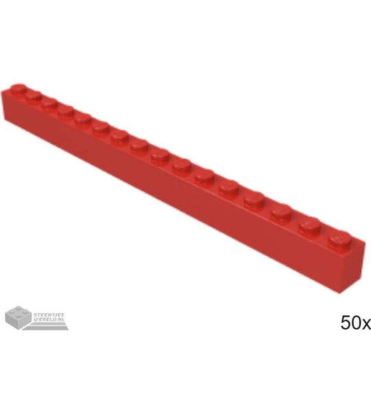 50x LEGO 2465 Steen Rood, 50 stuks