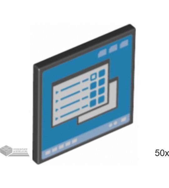 50x LEGO 15210pb085 Zwart, 50 stuks