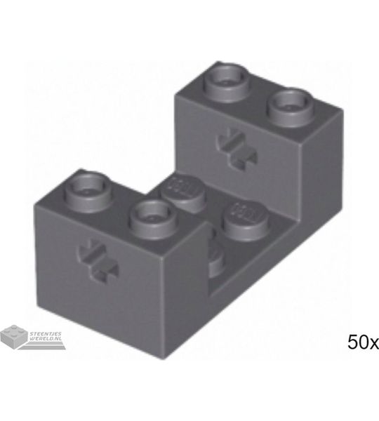 50x LEGO 67446 Technic steen Donker blauwgrijs, 50 stuks