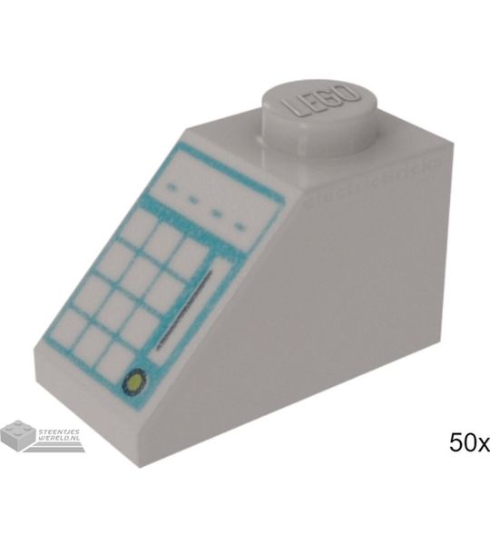50x LEGO 3040pb027 Wit, 50 stuks
