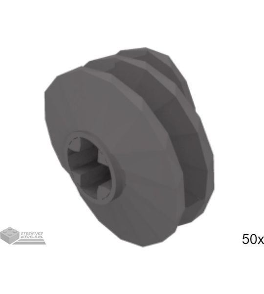 50x LEGO 27938 Technic tandwiel Donker blauwgrijs, 50 stuks