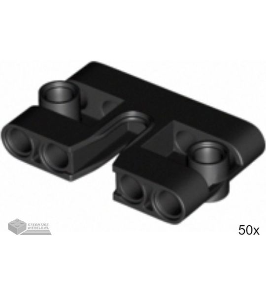 50x LEGO 67139 Technic connector Zwart, 50 stuks