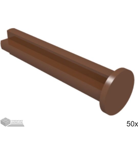 50x LEGO 24316 Technic as Roodbruin, 50 stuks