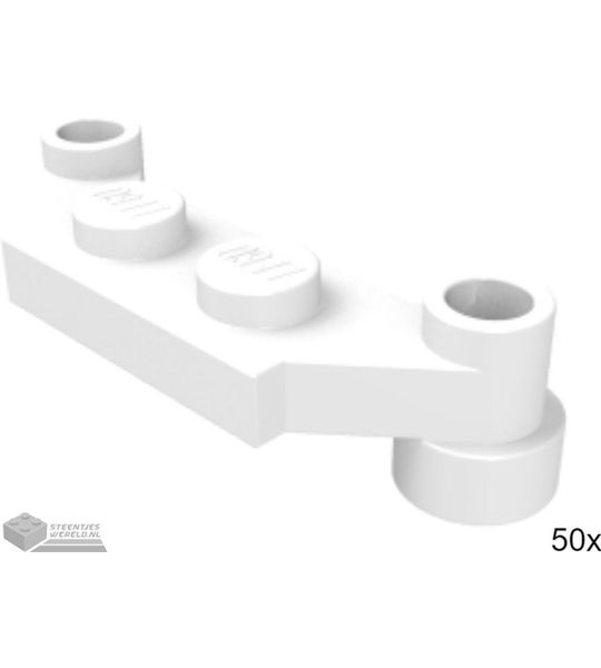 50x LEGO 4590 Wit, Plaat aangepast, 50 stuks