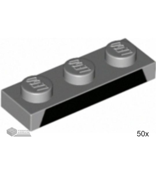 50x LEGO 3623pb023 Licht blauwgrijs, 50 stuks