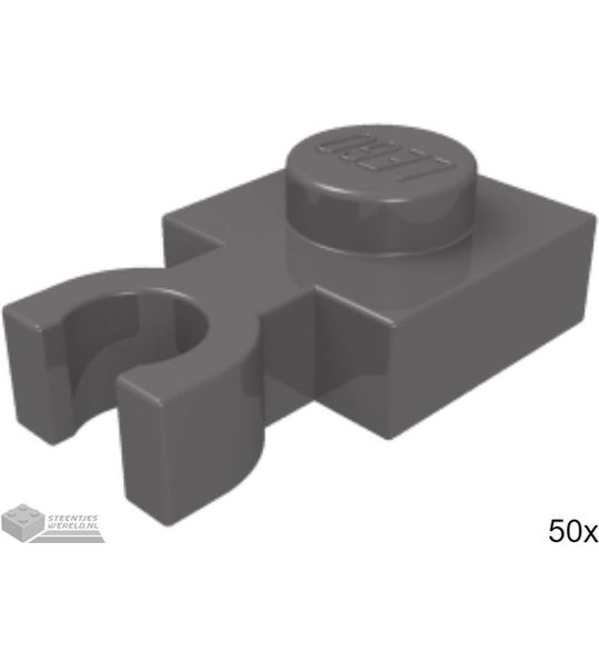 50x LEGO 4085b Donker blauwgrijs, Plaat aangepast, 50 stuks