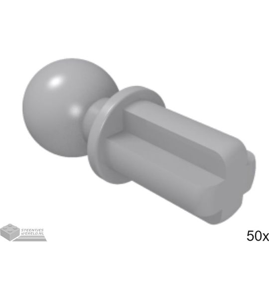 50x LEGO 2736 Technic as Licht blauwgrijs, 50 stuks