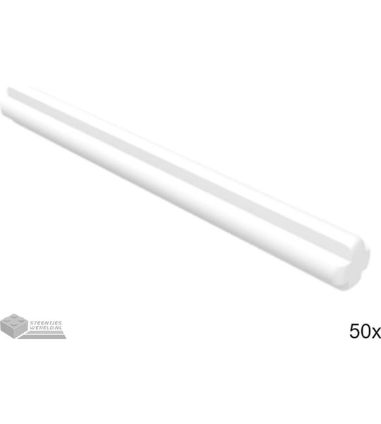 50x LEGO 3706 Technic as Wit, 50 stuks