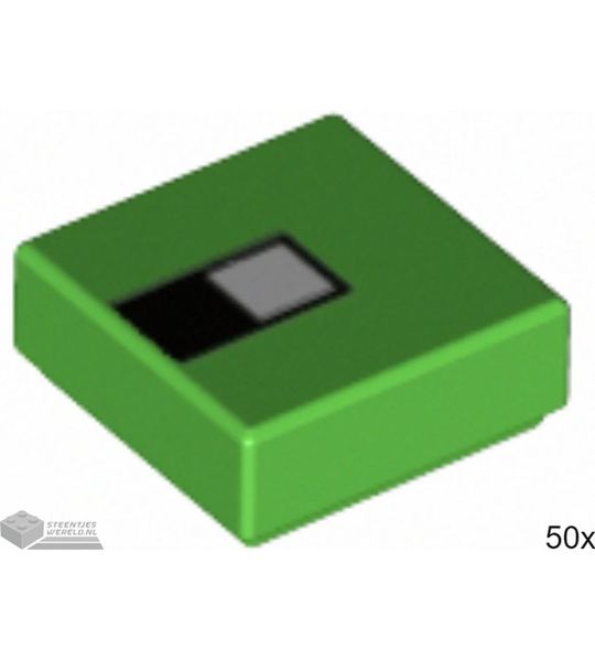 50x LEGO 3070bpb129 Fel groen, 50 stuks
