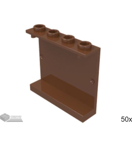 50x LEGO 4215b Paneel Roodbruin, 50 stuks