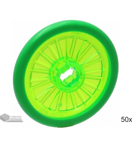 50x LEGO 24314c02 Doorzichtig fel groen, 50 stuks