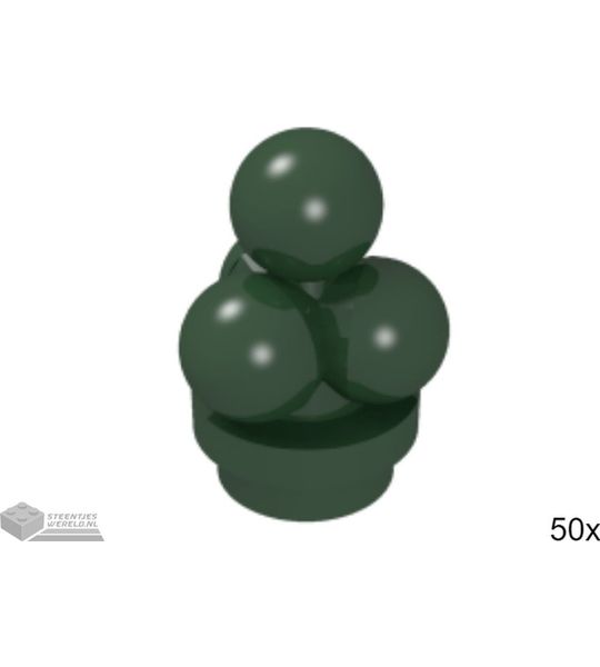 50x LEGO 6254 Donkergroen, 50 stuks