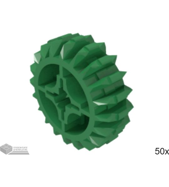 50x LEGO 32269 Technic tandwiel Groen, 50 stuks