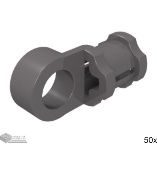 50x LEGO 44 Technic connector Donker blauwgrijs, 50 stuks