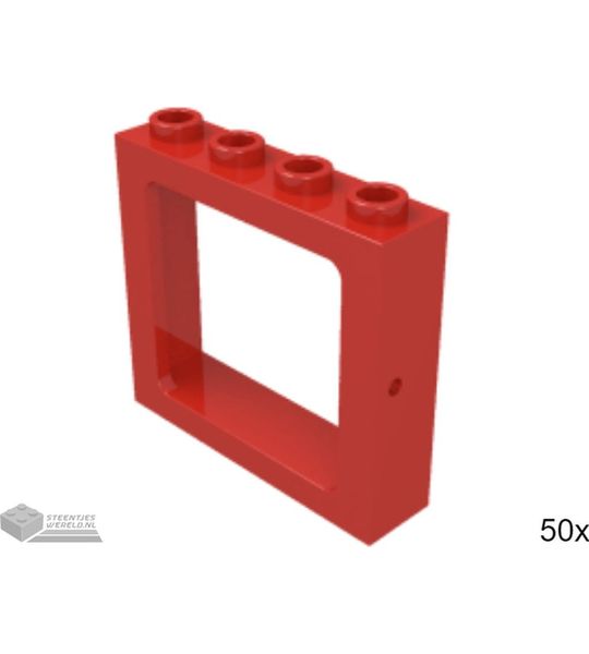 50x LEGO 4033 Rood, 50 stuks