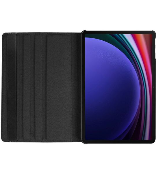 Just in Case Rotating Samsung Galaxy Tab S9 Plus Book Case Zwart