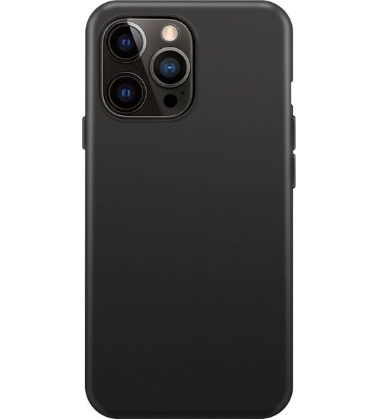 XQISIT Silicone Case Apple iPhone 15 Pro Max Back Cover Zwart