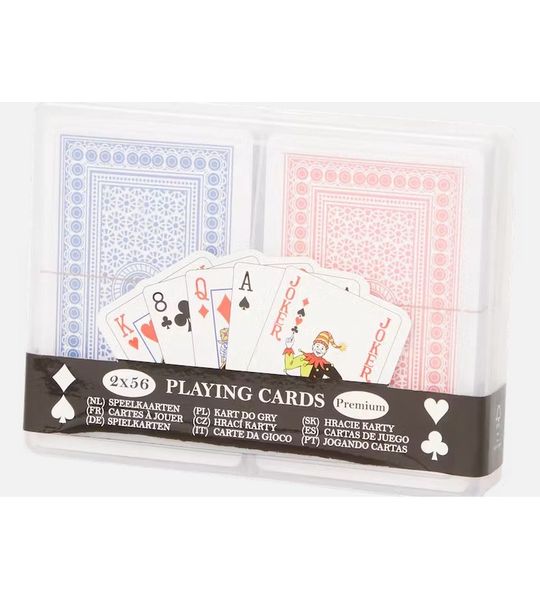 In Round Speelkaarten 6 Decks / Stokken – 3 Sets – Stok Speel Kaarten – Spelkaarten – voor Volwassen en Kinderen – Pokerkaarten – Kaart Spel / Kaartspel Set – Pestkaarten – Poker / Blackjack / Pesten – Rood / Blauw