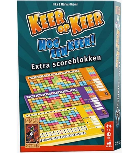 Scoreblokken Keer op Keer - Level 2  3 en 4 - Dobbelspel