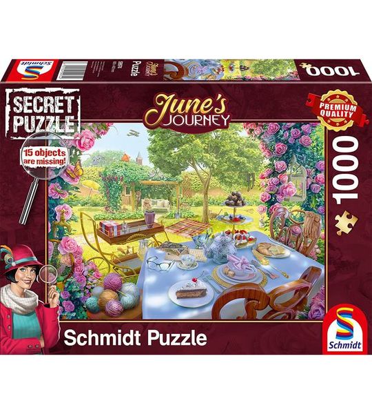 June&#039;s Journey  Thee in de tuin  1000 stukjes - Puzzel
