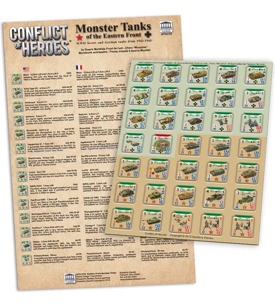 Conflict of Heroes: Monster Tanks on the Eastern Front - Uitbreiding - Academy Games - Engelstalige Editie