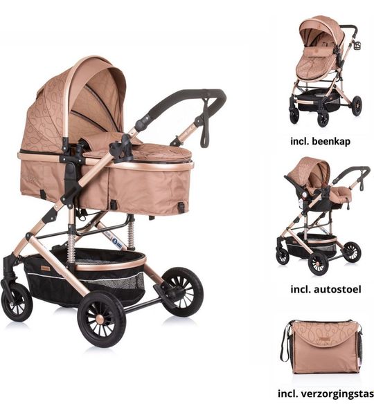 Kinderwagen Chipolino Estelle Sand 3-in-1 + Autostoel