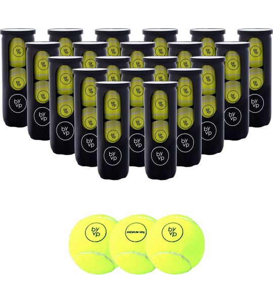 By-VP Padel Ballen - VP3 Premium - 60 Stuks - 20 Blikken - Padelballen
