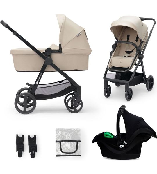 Kinderwagen Kinderkraft Newly 3-in-1 Pro Sand Beige met Autostoel