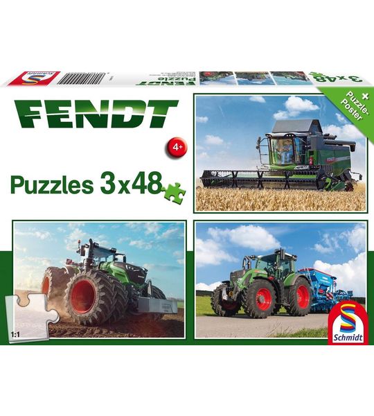 Schmidt puzzel Fendt - 3 x 48 stukjes - 4+