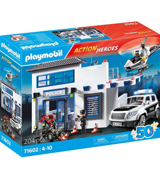 PLAYMOBIL Action Heroes 50YR Politiepost met voertuigen - 71602