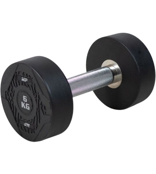 Muscle Power Ronde Dumbbell - Rubber - Per stuk - 6 kg