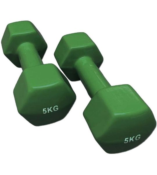 FysioSupplies Vinyl Dumbbells Set 5 kg | Dumbbells