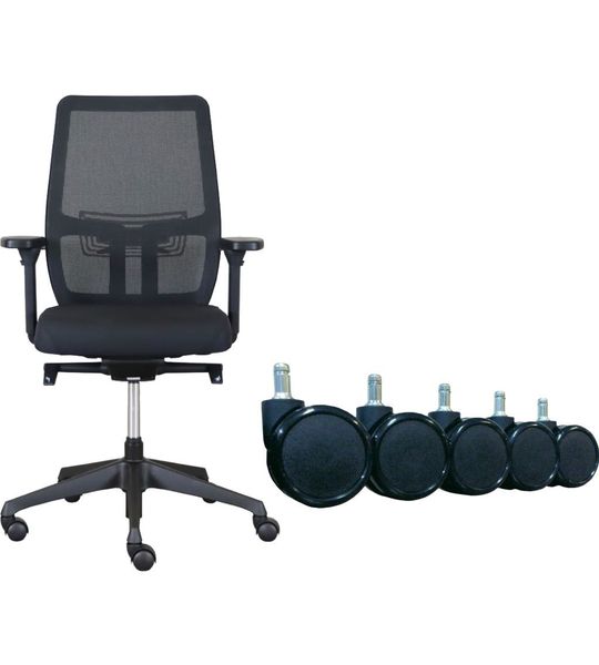 Euroseats Torino Bureaustoel + Wielen Voor Harde Vloeren