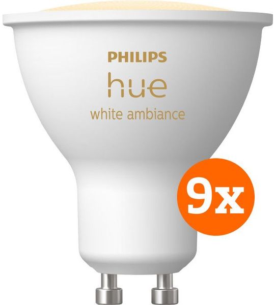 Philips Hue White Ambiance GU10 9-pack